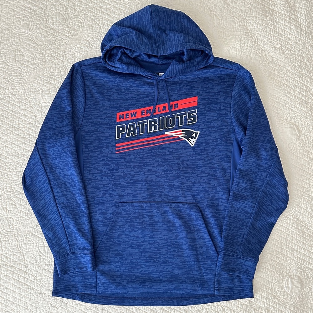 NFL Team Apparel New England Patriots Pullover Hoodie Sweatshirt Size Large